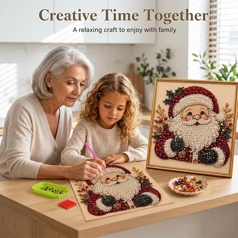 Resin Art On Wall - Christmas Pearl Diamond Painting Art Set