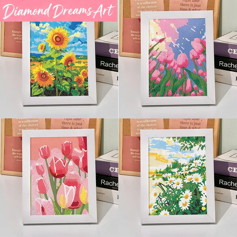 Resin Art Gift For Birthday - Frameless,Sunflower Diamond Decorative Painting 5D DIY