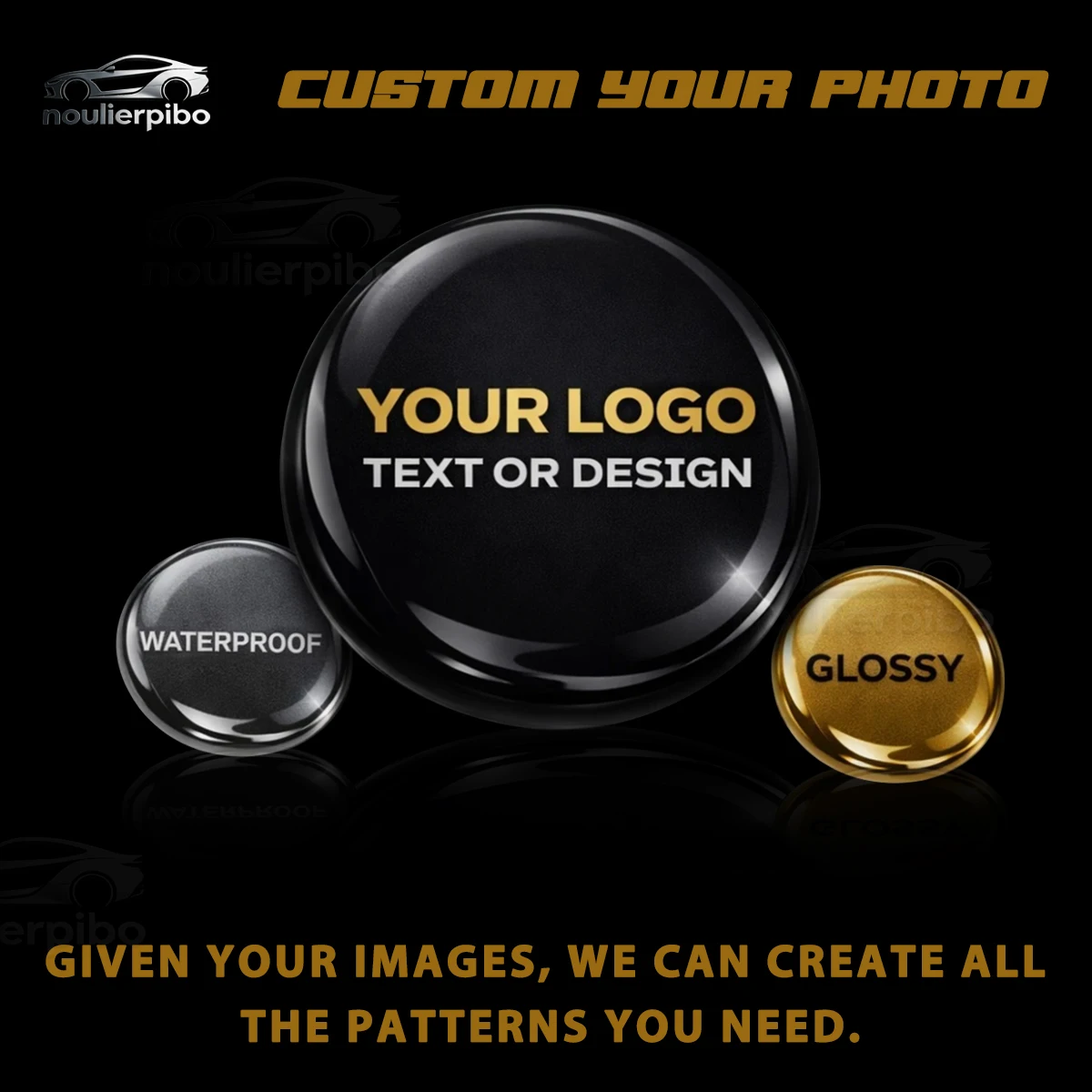 Resin Art Sticker - Custom 3D Resin Car Sticker Personalized