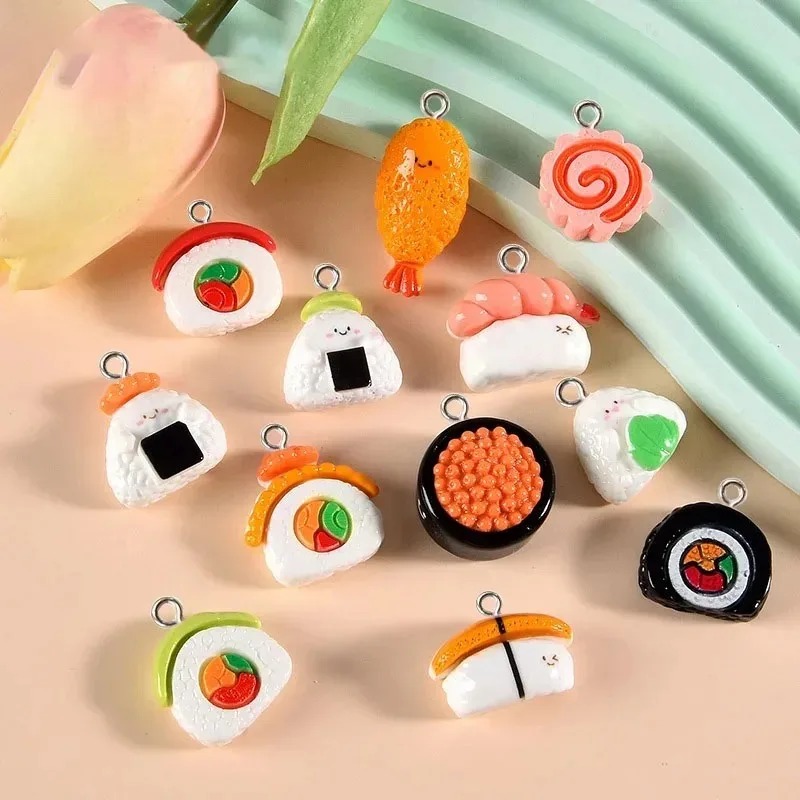 Resin Art Glitter - 10Pcs Mini Food Resin Charms Shiny