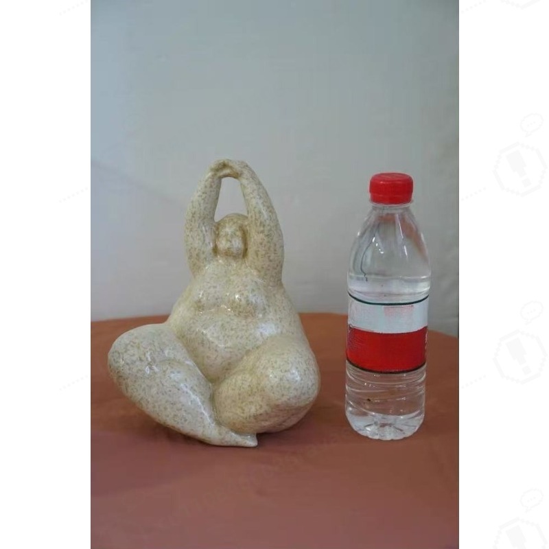 Resin Art And Decor - Handcrafted Sandstone Resin Figurine Abstract Chubby