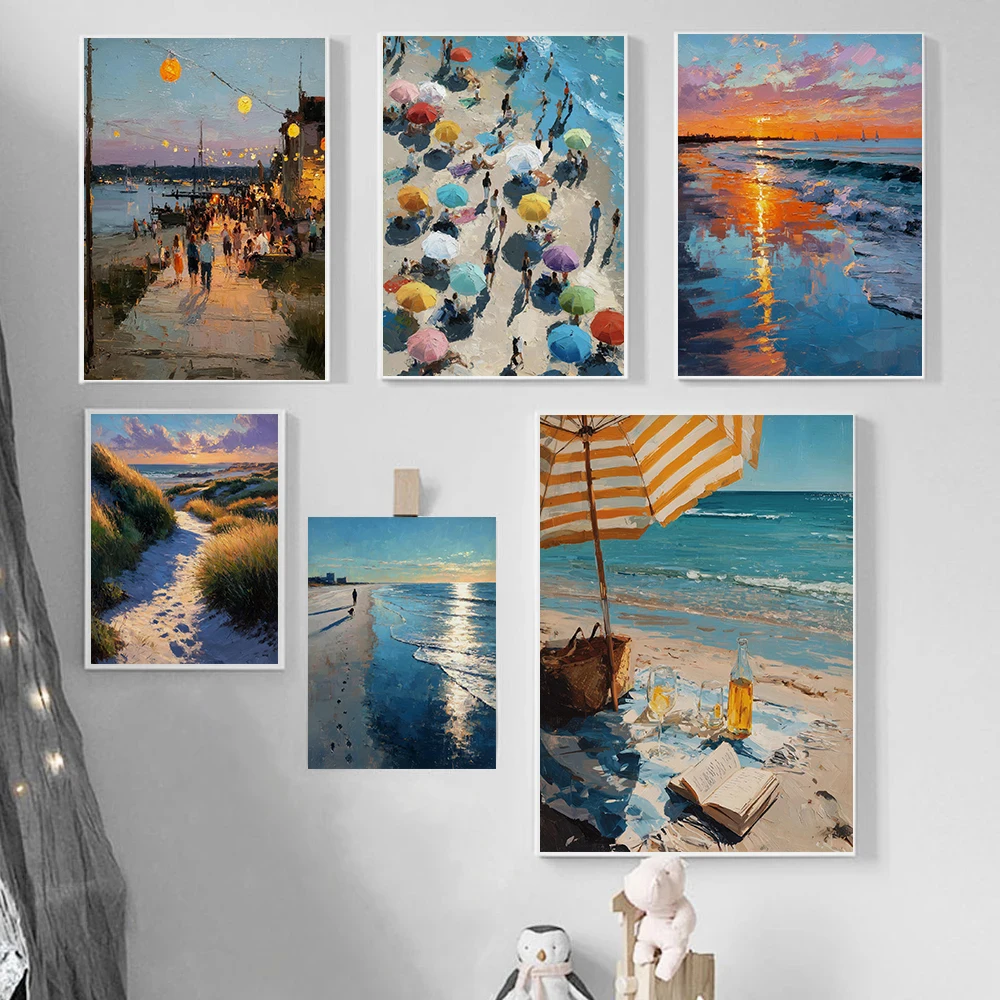 Resin Art Ocean - Diamond Painting Twilight Beach Summer Coastal