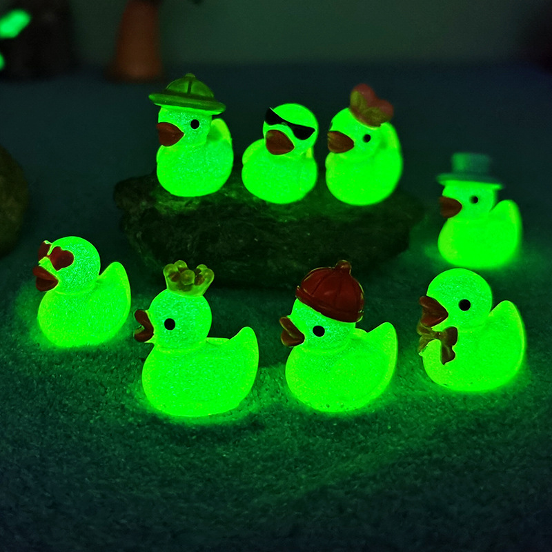 Mini Yellow Luminous Duck Orna - огляд і ціна Resin Art Anime