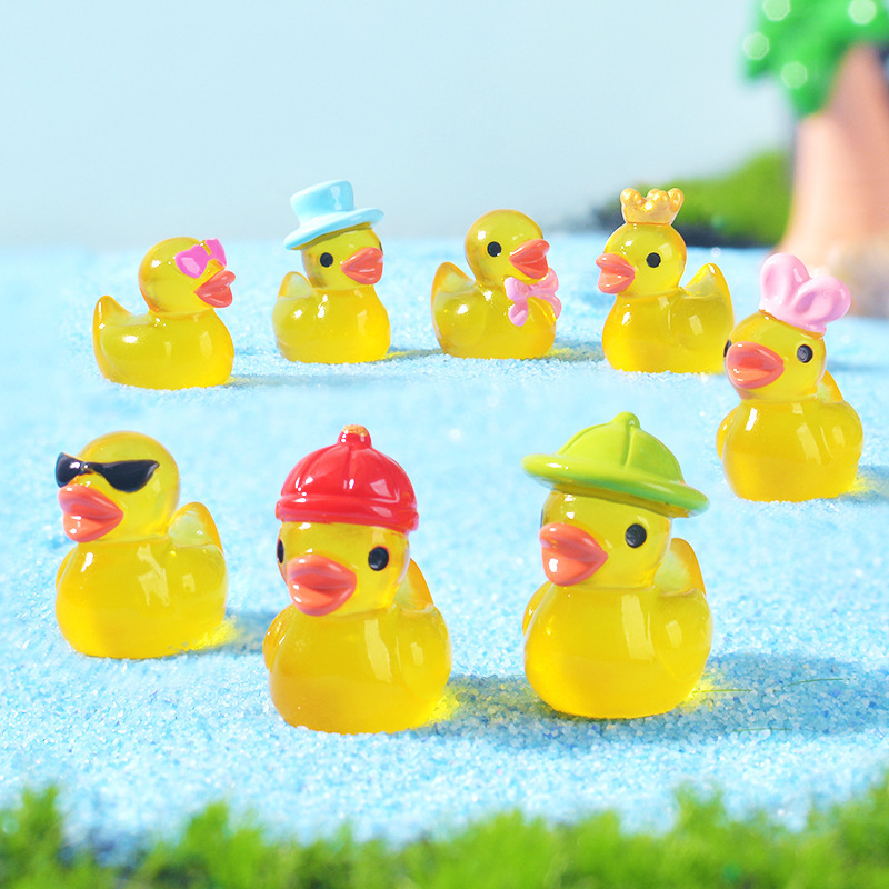 Mini Yellow Luminous Duck Orna - огляд і ціна Resin Art Anime