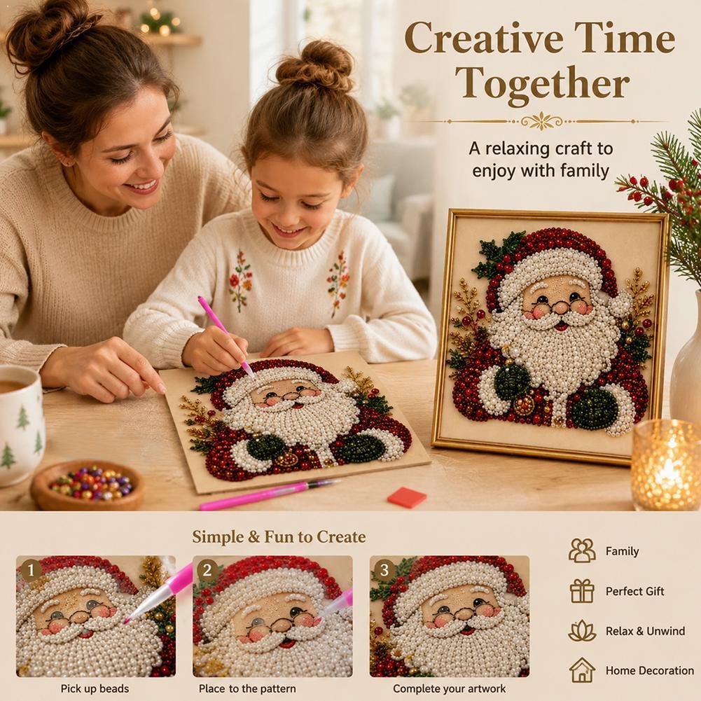 Christmas Santa Claus Pearl Ar - огляд і ціна Resin Art Wall Decor