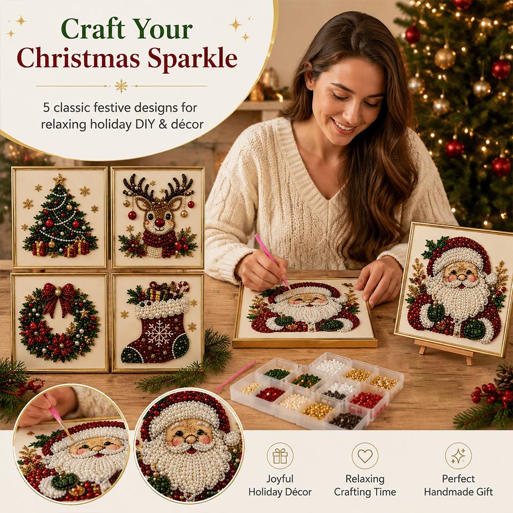 Christmas Santa Claus Pearl Ar - огляд і ціна Resin Art Wall Decor