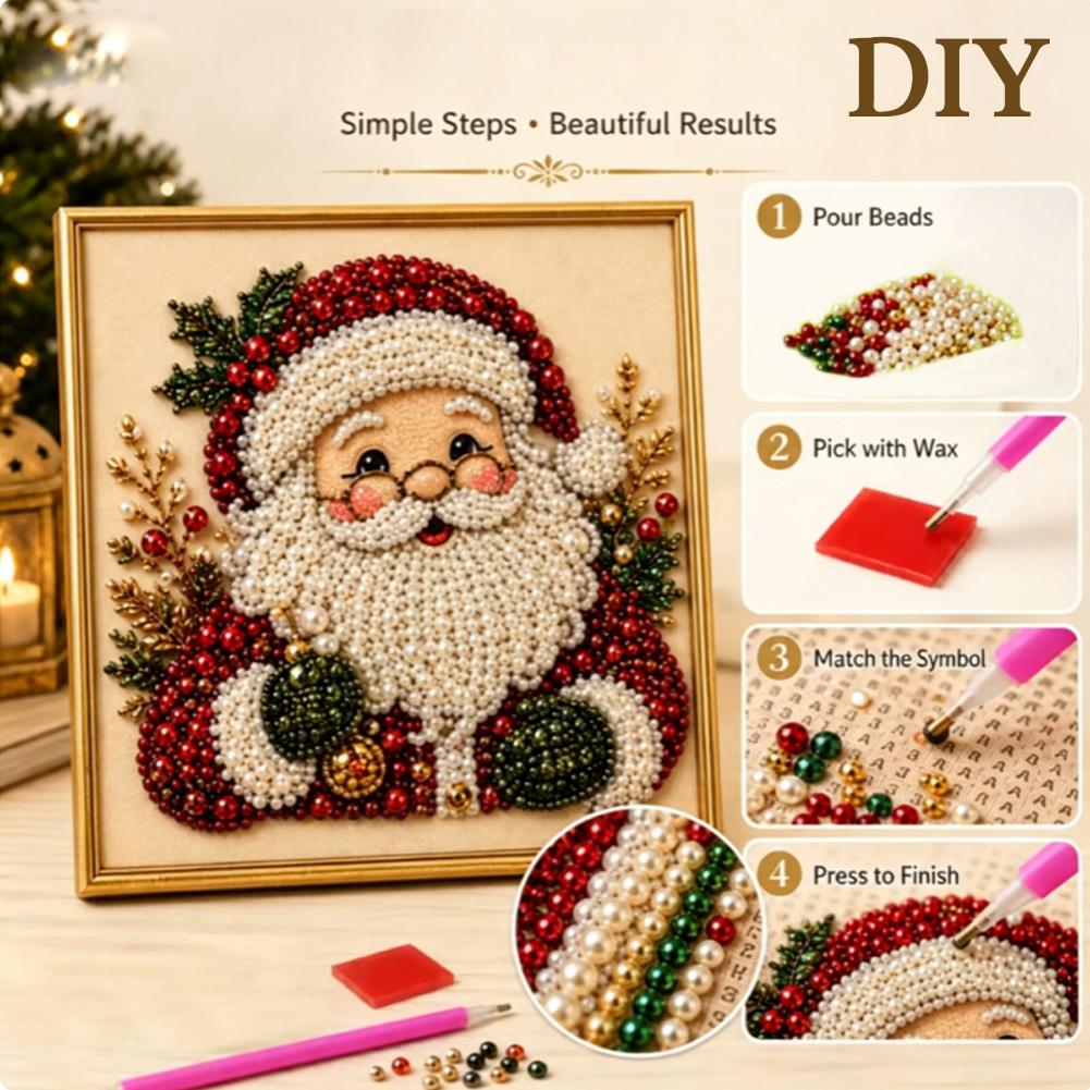 Christmas Santa Claus Pearl Ar - огляд і ціна Resin Art Wall Decor