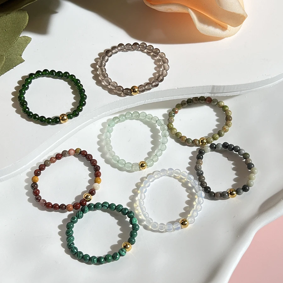 2mm Round Natural Stone Weddin - огляд і ціна Resin Art Ring