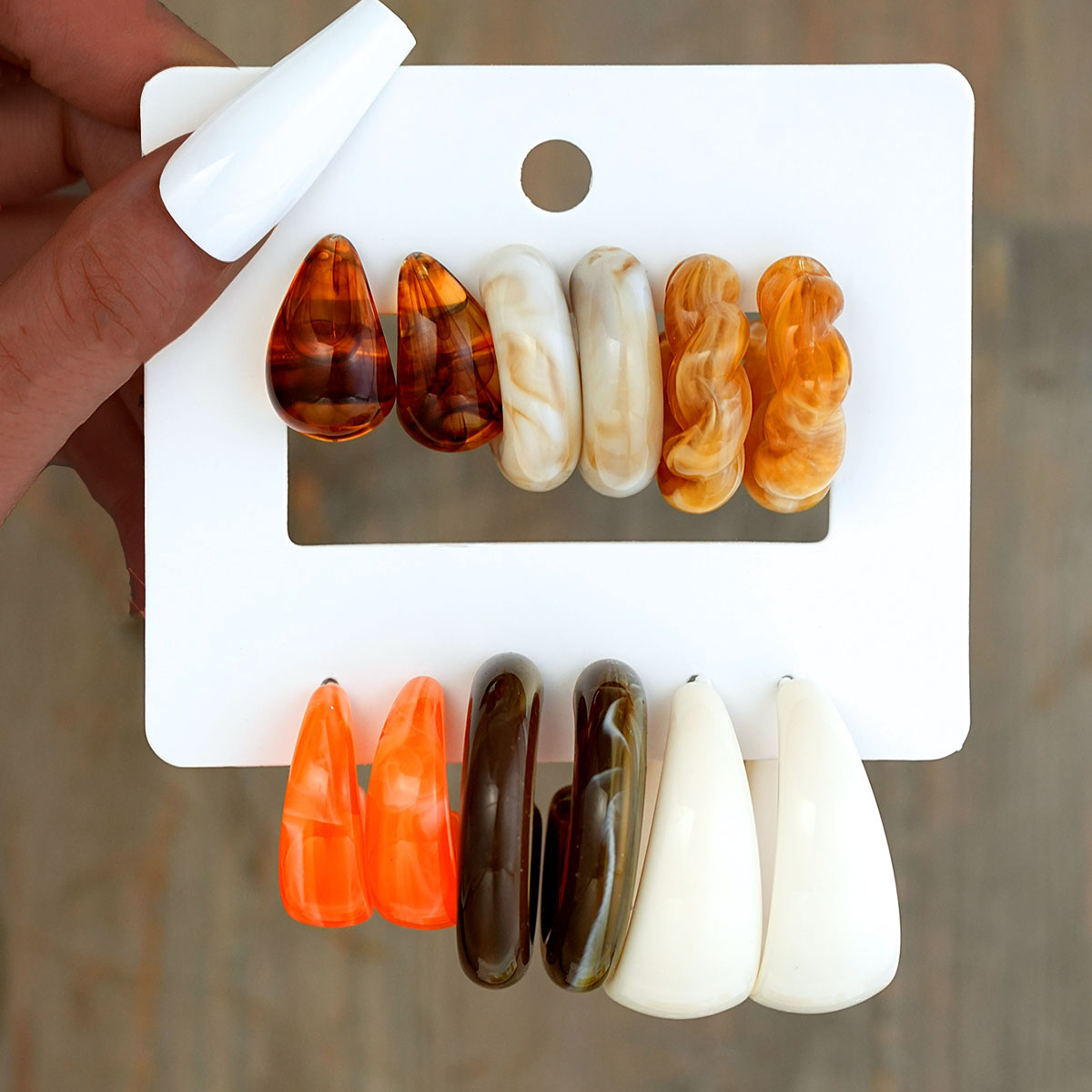 12pcs Bohemian Colorful Resin  - огляд і ціна Resin Art Ring