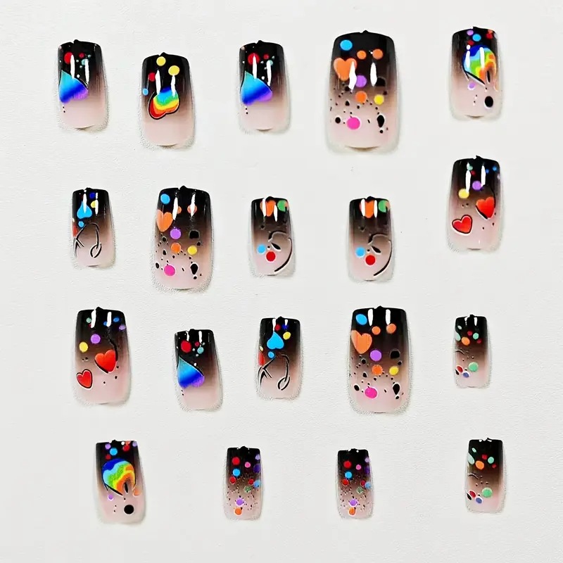 24PCS Nude Press on Nails Shor - огляд і ціна Resin Art Glitter
