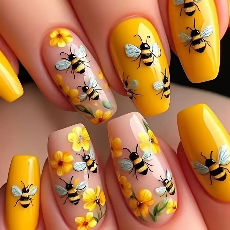 24PCS Nude Press on Nails Shor - огляд і ціна Resin Art Glitter