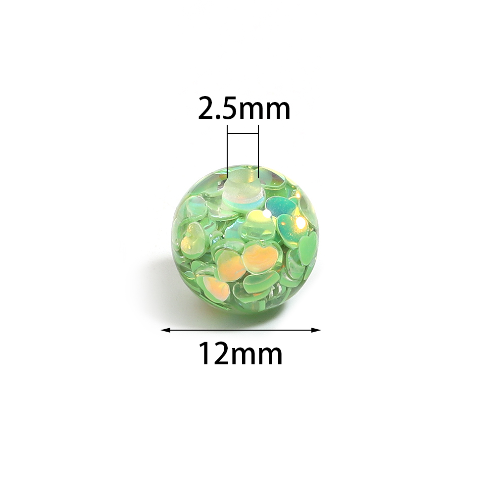 10Pcs 12mm Resin Heart Sequins - огляд і ціна Resin Art Products