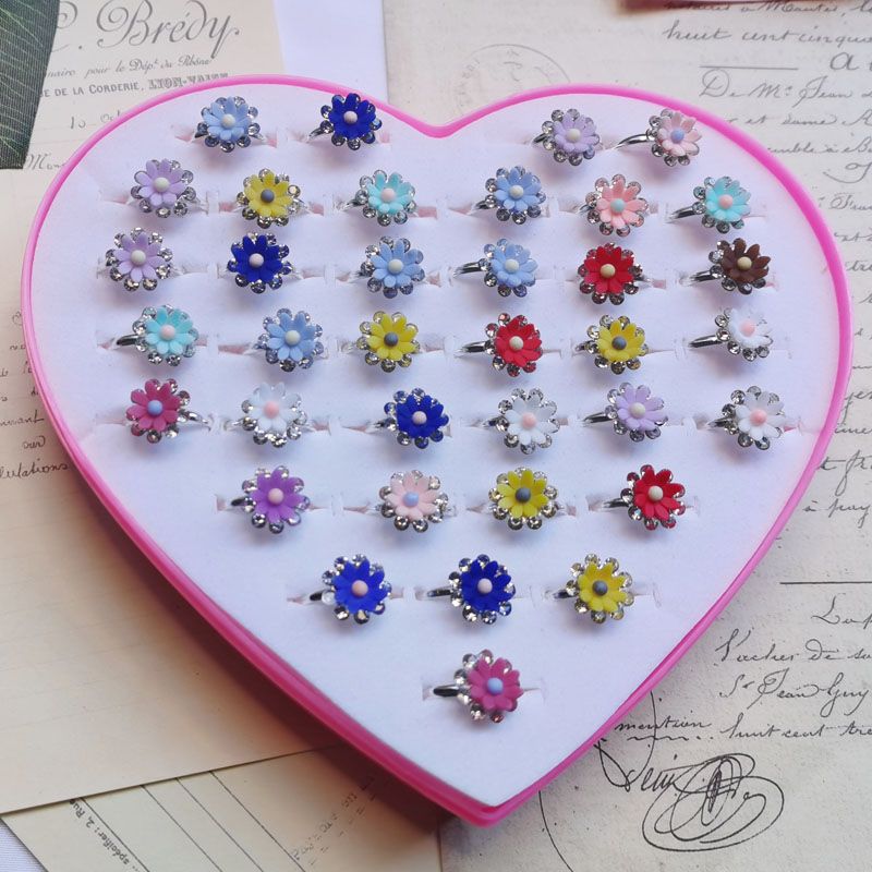 10pcs/Lot Cute Children's Cart - огляд і ціна Resin Art Ring