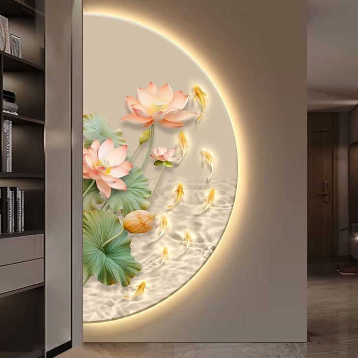 Half-round lotus flower glowin - огляд і ціна Resin Art On Wood