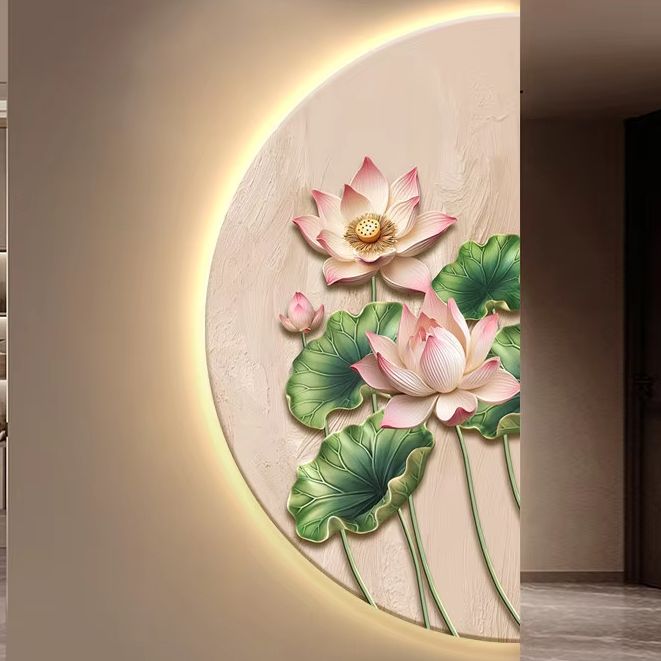 Half-round lotus flower glowin - огляд і ціна Resin Art On Wood
