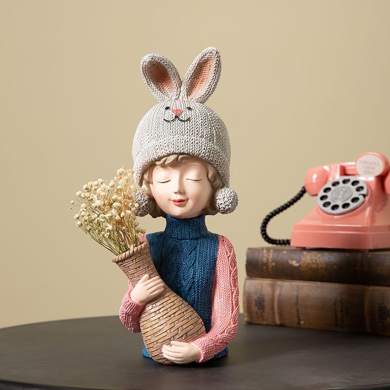 Modern Girl Vase Bag Vase Room - огляд і ціна Resin Art Gift For Birthday