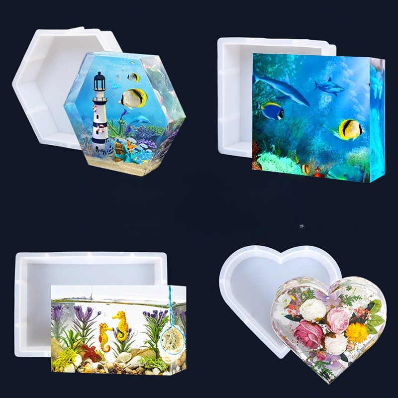 Mini Heart Bookend Molds Suita - огляд і ціна Resin Art Products