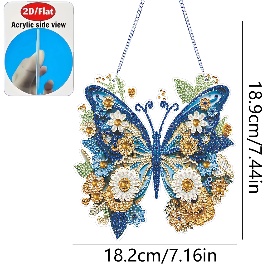 2D Flat Butterfly Ornament Acr - огляд і ціна Resin Art Gift For Birthday