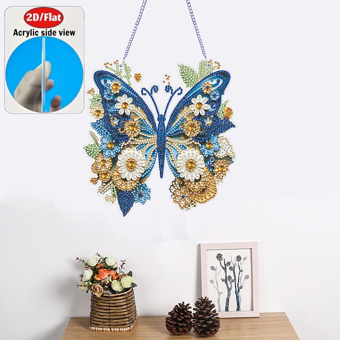 2D Flat Butterfly Ornament Acr - огляд і ціна Resin Art Gift For Birthday