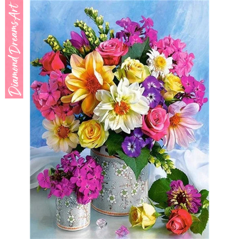 Full Diamond Mosaic Flower 5D  - огляд і ціна Resin Art Wall Decor
