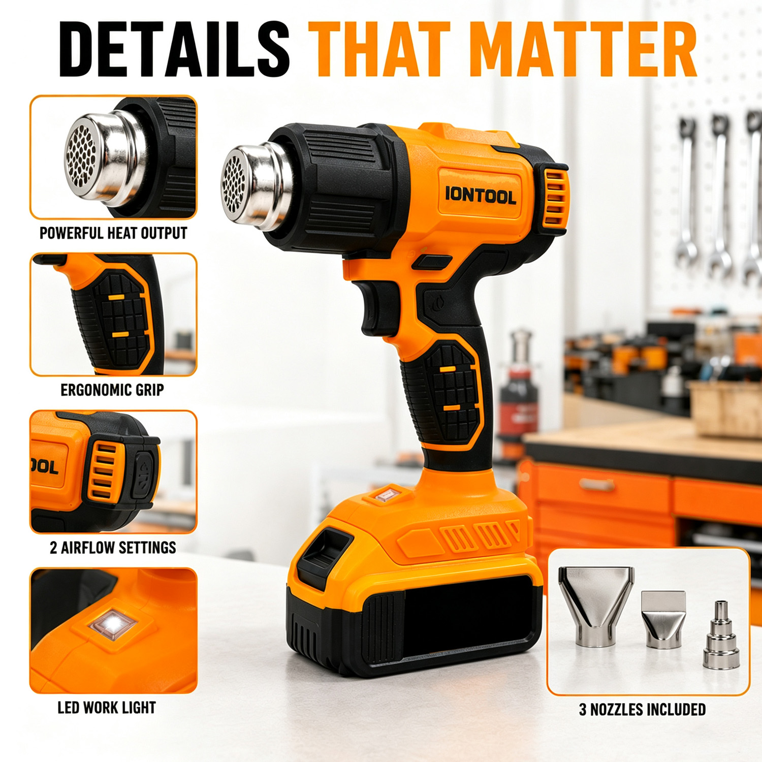 IONTOOL Brushless Cordless Hea - огляд і ціна Resin Art Heat Gun