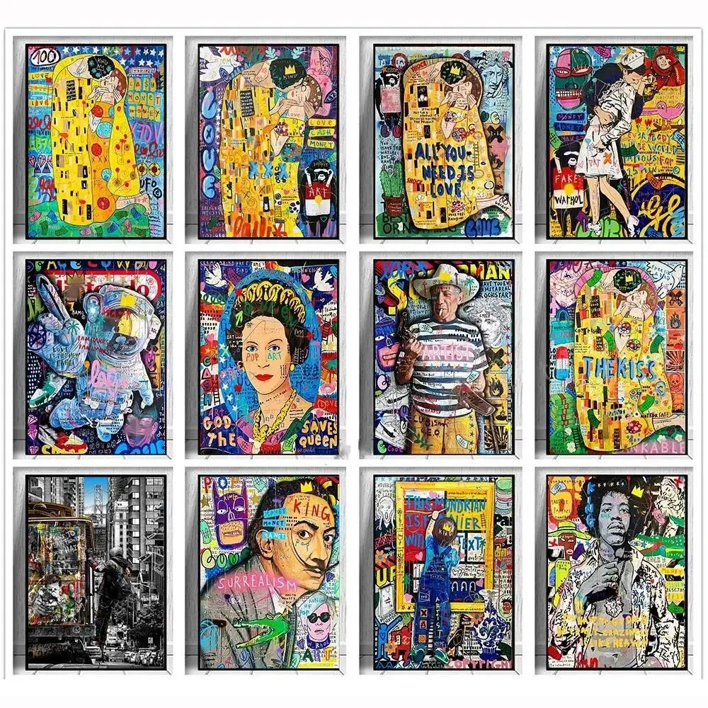 Banksy Art Gustav Klimt Kiss G - огляд і ціна Resin Art Wall Decor