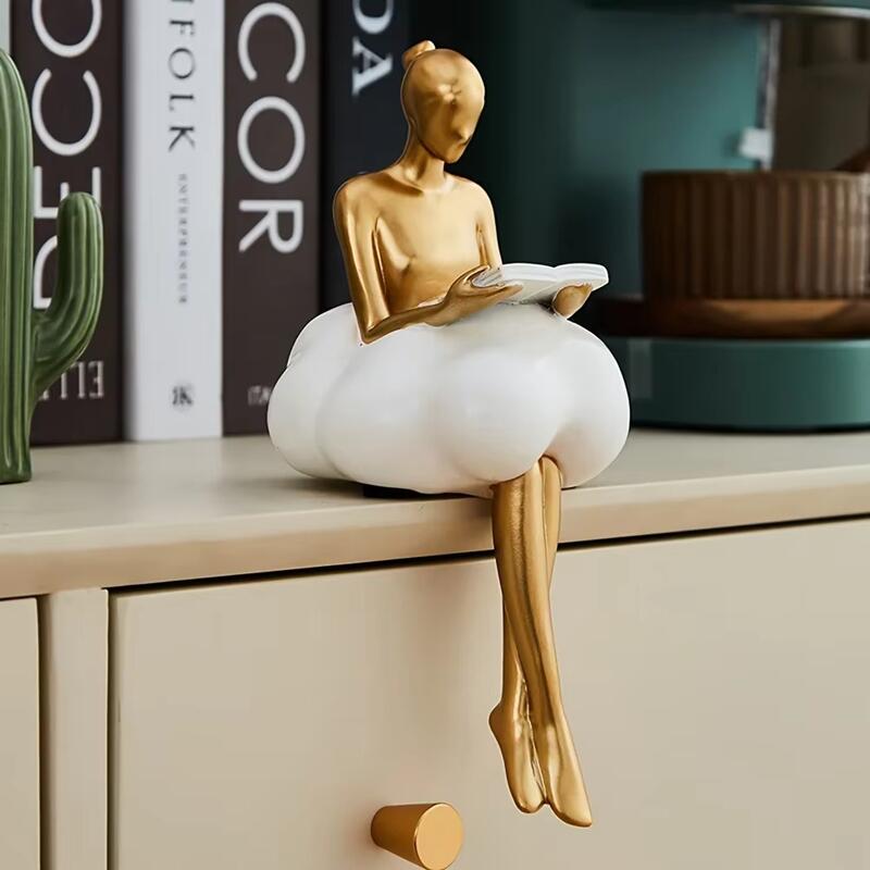 Nordic Cloud Dress Girl Statue - огляд і ціна Resin Art Aesthetic