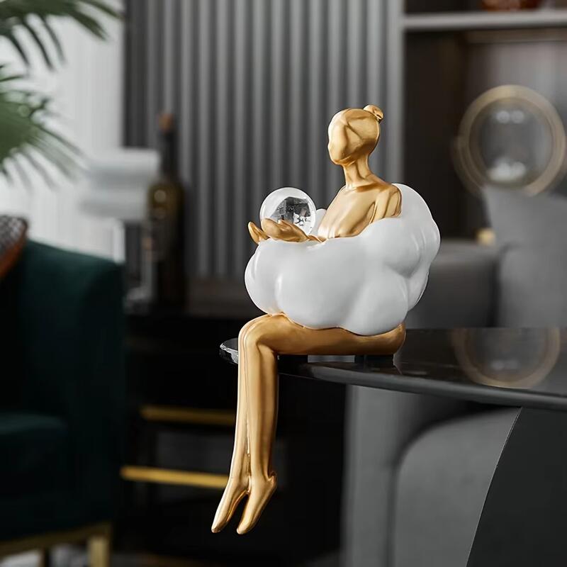 Nordic Cloud Dress Girl Statue - огляд і ціна Resin Art Aesthetic