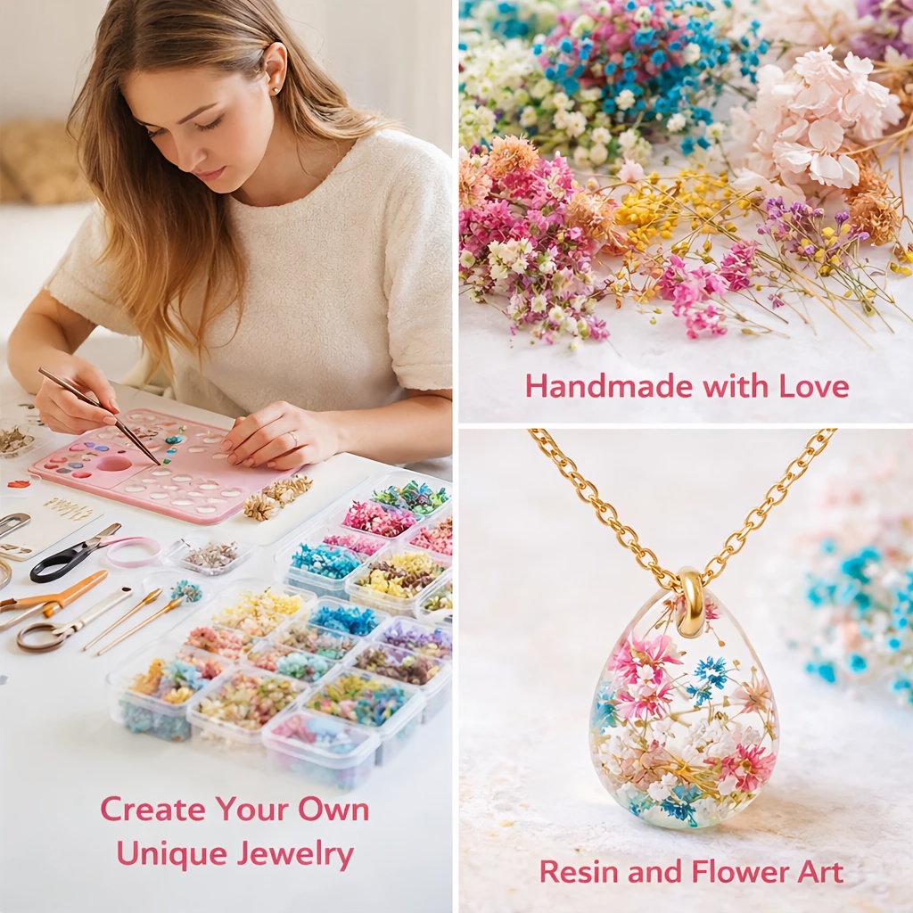 10 Box Mixed Dried Flower Bouq - огляд і ціна Resin Art Gift For Birthday