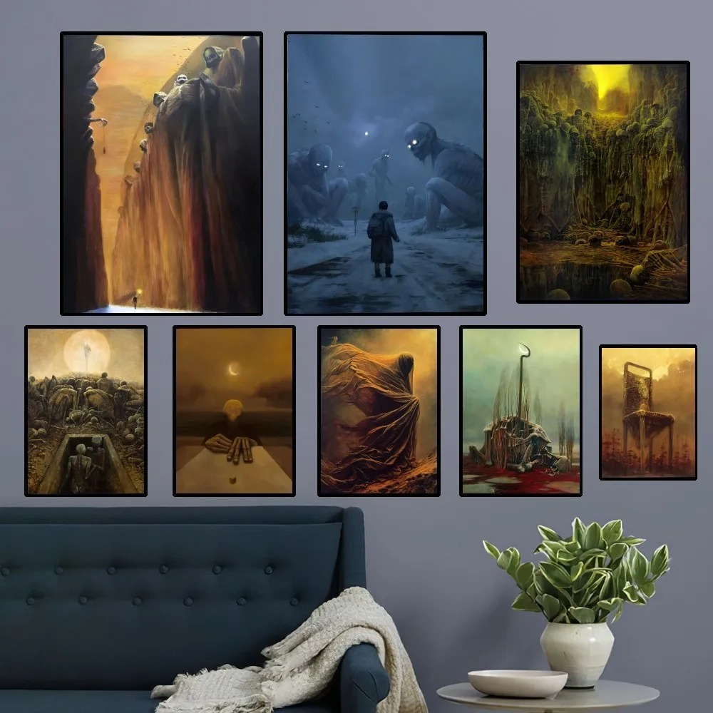 Zdzislaw Beksinski Art Poster  - огляд і ціна Resin Art Aesthetic
