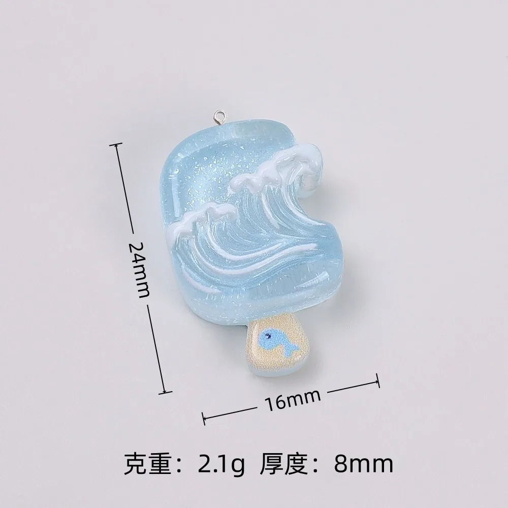 10Pcs Kawaii Summer Popsicle R - огляд і ціна Resin Art Glitter