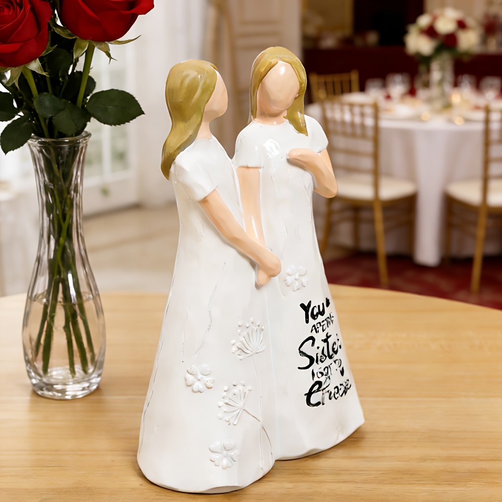 1pc Heartfelt Sister Figurine  - огляд і ціна Resin Art Gift For Birthday
